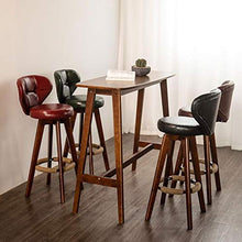 Sgabello Sedie Bar Barstools Sedie da bar rotanti in legno for la casa, bancone da bar for caffè, sgabelli da pranzo for la colazione in ecopelle for il tempo libero con schienale Arredo bar Cucina