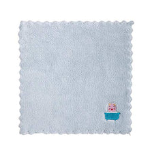 Sxgyubt Home Asciugamani Coral Velluto Ricamato Stracci Cucina Assorbimento Acqua Non Perde Panno Lavastoviglie, Maialino blu., One
