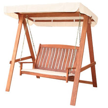 DONDOLO ALTALENA IN LEGNO TROPICALE CON CUSCINO ARREDO GIARDINO BALCONE TERRAZZO
