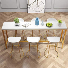 LTPY Sgabelli da Bar Sedia Poggiapiedi Sgabello Alto Sedia da Pranzo Come Sgabello da Cucina, Bar, Sgabello per Colazione, Sedile in PP Bianco Gambe in Metallo Dorato (Dimensioni: 75 cm)