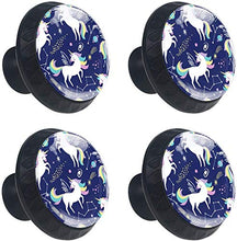 Mito Unicorni Cartoon Space Planet Pomelli per Porta Set di 4 Pomelli per Mobili Manopole per Cassetti Cucina Armadio Vetro