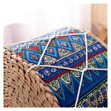 LINMAN Nordic Simple Handmade Futon Cuscino Giapponese Tatami Paglia Tessuto Sgabello Imbottito Rotondo Baia Finestra Bohemian Tappetino (Color : A, Dimensione : 40x40x20cm)