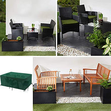 WAFWYY Copertura per Mobili da Giardino, Impermeabile 420D in Tessuto Oxford con 4 Fibbie Fisse Anti Vento E Protezione UV Set da Giardino，Rettangolare