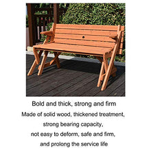 household products Panchina da Giardino, panchina Multifunzionale in Legno massello per Balcone Doppio per Il Tempo Libero, panchina da Giardino con Tavolo commutabile