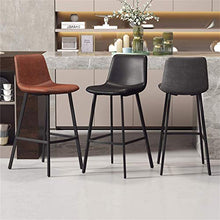 Sedia Bar Sedia bancone in Stile Moderno Cucina Colazione Sgabello Bar Gambe in Metallo Seduta in Ecopelle Beige