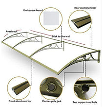 Tenda da tenda da sole all'aperto Rifugio a pioggia per esterni Porta a baldacchino resistente alle intemperie trasparente in policarbonato foglio di policarbonato pioggia UV Shelter Shelter ,80×100cm
