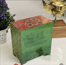 Crafting with Love A Beautiful Wood Cassettiera 4 Cassettiere Fine Dipinto a mano, Materiale: Legno, Dimensioni: 17,8 cm X 19,1 cm