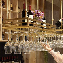 Leifeng Tower Classico A soffitto Hanging Calici Wine Glass Hanger Organizzatore Rack, Metallo, Oro