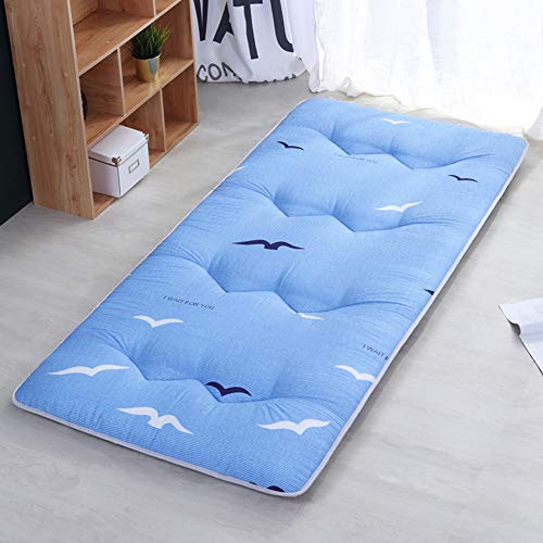 JiaQi Tradizionale Giapponese Shiki Futon Materasso Piano,Sospensione Pronta Tatami Bed Ground,ipoallergenico Pieghevole Materasso Pieghevole per Sonno Viaggio-m 100x200x5cm(39x79x2inch)