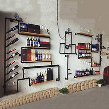 MoDi Wine Rack Retro Style Industriale Tubo di Acqua a Parete Vino Rack (L100cm * H120CM)