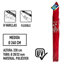 Aktive Ombrellone con filtro UV, colore: rosso, diametro 240 cm (ColorBaby 85305)