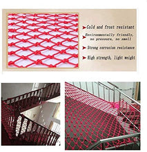 Protective net decoration / Rete di protezione del bambino di sicurezza esterna Ringhiera Net, protettivo rosso netto staccabile balcone e scale Rete di sicurezza della corda tessuto rimorchio del cam