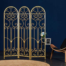 Even Romantico Schermo in Metallo Motivo Traforato Europeo, Schermo Privacy Pieghevole Portatile, Adatto per Balcone Soggiorno Camera da Letto Giardino