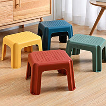 Niduo Bear Sgabello di plastica Sgabello impilabile Scarpa Sgabello, Sgabello per la casa Sgabello Domestico Sgabello Rettangolare per Ufficio/Asilo/da Cucina/Cucina 2 pz,Giallo