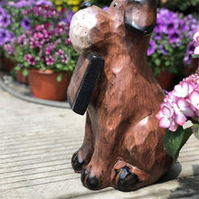 AYDQC SDHUA Resina Corona Cucciolo Scultura Retro Benvenuto Cane Ornamenti Animali Scuola Materna Prato Paesaggio Esterno Paesaggio Giardino Scultura