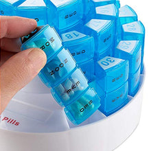 LUCKFY Pillola mensile Scatola, Pillola Organizzazione prescrizione Box Organizer Intelligente con Multiplo Giornaliero dosi Sezione cilindrica Alta qualità Pill Box
