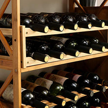 YQJ Portabottiglie per Vino in Legno da Appoggio per Bottiglie da Cucina da Bar, Portabottiglie Impilabile Espandibile con Grande Portante, Disponibile Multistrato,Natural,3tier/18slot