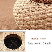 RUYII Tappeto Rotondo Fatto A Mano in Stuoia di PU Fatto A Mano in Tessuto Giapponese in Stile Yoga,A+2PCS-50×17cm