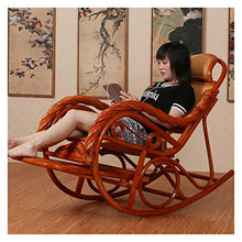 XinQing-Sedia a Dondolo Sedia a Dondolo in Rattan Piscina per Il Balcone del Tempo Libero con poggiapiedi da Massaggio Retrattile 108x62x52cm