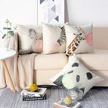 Artscope 4 Pack Federe per Cuscini Divano Cotone Biancheria Gettare Copricuscino Decorativo Caso Federa Cuscino Divano Auto Home Decor 45 x 45 cm (Gomma da Masticare Animale)