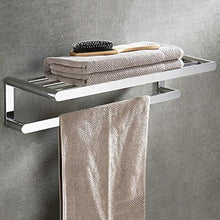 HYJMJJ Great Coat Ganci, Parete Mensole da Bagno in Acciaio Inox Scaffale con portasciugamani, Due Strati Impermeabile Non Fade Durevole del Metallo da Bagno portasciugamani, Tieni la Grande Vita.