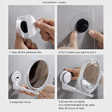 ZYCH Cosmetico Specchio Double Face Ingrandimento 10X Cosmetico da Trucco per Make up da Parete,Specchio da Trucco LED Ingrandimento con Ventosa-Bagno Make Specchio Vanity