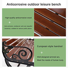 Panchine da giardino in legno, panchine da giardino per il tempo libero con braccioli e schienali, sedili da giardino con terrazza a 3 posti all'esterno, adatti per parchi, prati e terrazze