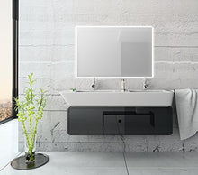 Specchio da bagno con luce a led perimetrale e vetro sporgente Sole - Verticale L70xH80 cm - Prodotto Made in Italy