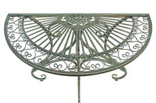 DanDiBo - Tavolino da parete semicircolare, in metallo, 90 cm, 130434