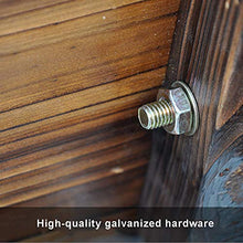 Panchina retrò in legno con ruota di carro per patio - Panca per veranda da giardino all'aperto, sedie da balcone in legno massello antisettico e panche da cortile per il tempo libero con schienale