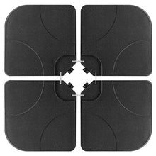 MVPower Base per Ombrellone, Ombrello Base, Possono Essere Riempiti con Acqua o Sabbia, Adattatori Precisi, Stabile, 51 x 51 x 30 cm, Nero