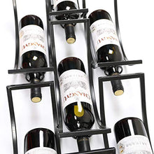 Portabottiglie | Mensola a Muro Metallo Ferro soffitto cremagliera | Portabottiglie per Vino | Portabottiglie da Vino e Porta Bicchieri da Appendere Porta Bicchieri da Vino per espositori da