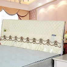 LANG ZI Copritestiera Fodera+Testiera+Letto Fodera per Testata Letto Copri Testata Letto 150/160/200 CM Matrimoniale/Singolo Premium Imbottita Elastica Copritestata Letto Protezione Anti-Collision.