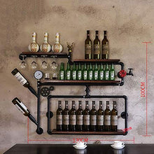 MoDi Wine Rack Retro Vento Industriale Tubo di Acqua A Parete Vino Rack