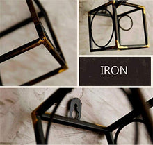 Hyzb Detiene 5 Bottiglie di Vino a Parete Cube Wine Rack, attaccatura del Supporto di Bottiglia di Vino, scaffalature Metalliche Ferro Wine apparecchiatura Bagagli, Bronzo, 18x18x79cm