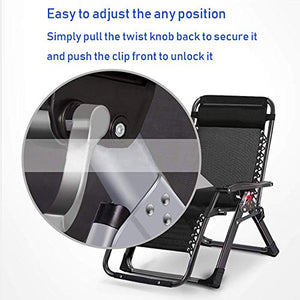 GCZZYMX Zero Gravity Sedie Oversize Zero Gravity Chair per persone pesanti, Extra Wide Patio sdraio sdraio per prendere il sole, supporto 199,6 kg, grigio