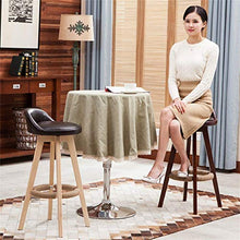 yunyu Sedia Girevole Sedile in PU Sgabello da Bar Gambe in Legno Marrone Naturale Sgabello Alto Vintage per Pub Cafeacute Room Ristorante Sedia da Bar Carico Massimo 200 kg