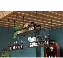 Yunteng-Scaffalature Hanging Wine Rack Ferro Rack Hanging Cup Holder Calice Capovolto Bar Rack appesa Vino cremagliera di Stile Industriale di stoccaggio (Size : 60 * 25 * 15CM)