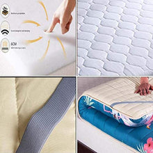 YOLL Pieghevole Futon Materasso Matrimoniale Singolo da Terra Tatami stuoie, Portatile Trapuntato Stile Giapponese Futon Rilievo di Materasso Materasso resistente traspirante/White /
