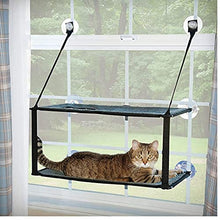 Capas gato hamaca de descanso del asiento del animal doméstico para la cama colgante Pet Ventana perca dobles para Tomar el sol Negro