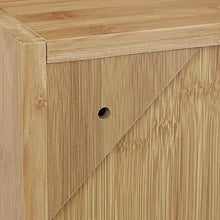 Relaxdays 10021883 Armadietto a Specchio 2 Ante, Pensile a Muro Premontato Mobiletto da Bagno Bambù HxLxP: 50 x 65 x 14 cm Beige