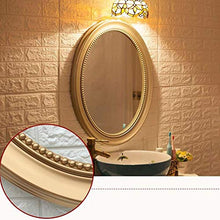 AJH Specchi da Bagno Specchio da Parete Specchio per Trucco da Trucco Specchio da Bagno a Parete Specchio da Bagno Ovale con Cornice in ABS Specchio Decorativo impermeabi