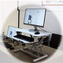 GaoF Scrivania per Computer con Sollevamento in Piedi, banco da Lavoro per Laptop Desktop, scrivania Pieghevole, Supporto per Monitor Regolabile in Altezza 14-45