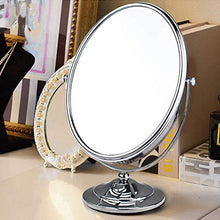 AJH Home Makeup Specchio per Il Trucco da Viaggio con ingrandimento, specchietto per Il Trucco Specchio per Il Trucco Girevole Specchio da Bagno in Stile Cristallo