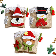 Cabilock 3 Pezzi di Bicchiere di Vino Copri Bicchiere di Vino Maniche Marker Babbo Natale Pupazzo di Neve Renna Bambola Decor per Matrimoni Natale Inverno Festa Eventi Festa Favori Stile