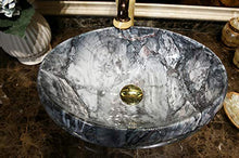 Ayhuir Marmo d'imitazione Ovale Jingdezhen Lavandino da Bagno in Ceramica Lavabo Cinese Lavabo da appoggio in Ceramica Marrone Lavabo da appoggio in Porcellana