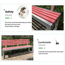 Panchina Parco Panche Lounge per Terrazza All'aperto, Panca da Giardino Resistente alle Intemperie con Struttura in Ghisa e Legno Massello Anticorrosivo, 2-3posti Panca con Schienale e Braccioli
