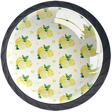 Limoni gialli del modello dell'acquerello Pomelli per Porta Set di 4 Pomelli per Mobili Manopole per Cassetti Cucina Armadio Vetro