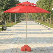 Ombrelloni da giardino ombrellone Ombrellone 7.5ft / 9ft Double Top Ombrellone, Ombra esterna Sdraio for la spiaggia / piscina / Ombrelloni da giardino tondo protezione solare (Colore: Rosso, Dimensio