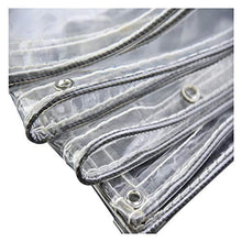 SHIJINHAO Telo Impermeabile Esterno,Impermeabile, Trasparente Tela Incatramata del PVC con Occhielli, Resistente alle Intemperie di Tela Olona Resistente Baldacchini 0,35 Mm Copertura Parapioggia for